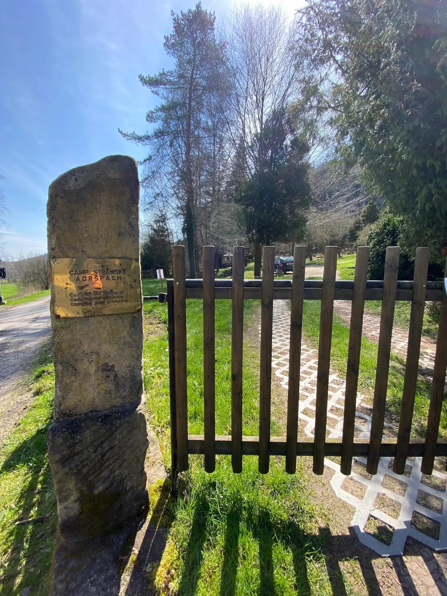 Entrance and gate